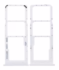 SIM card holder Samsung A125 A12/A127 A12S Balts original (service pack)