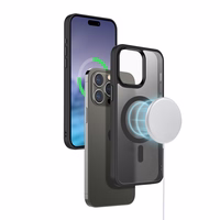 Crong Hybrid Frost MAG Cover - iPhone 15 Pro Max MagSafe maciņš (melns)