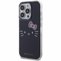 Hello Kitty IML Kitty Face viedtālruņa apvalks iPhone 15 Pro - melna