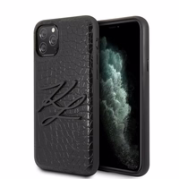 Karl Lagerfeld KLHCN58CRKBK iPhone 11Pro cietais maciņš melns Croco