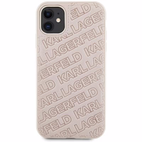 Karl Lagerfeld Quilted K Pattern viedtālruņa apvalks iPhone 11 / Xr - rozā