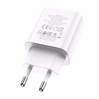 Borofone sienas lādētājs BN4 Potential - USB + Type C - QC 3.0 PD 2.0 20W balts