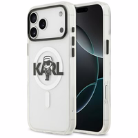 Karl Lagerfeld IML Karl Skice Logotips Magnētiskais viedtālruņa apvalks iPhone 17 Pro Max - caurspīdīgs