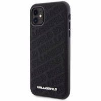 Karl Lagerfeld Quilted K Pattern viedtālruņa apvalks iPhone 11 / Xr - melns