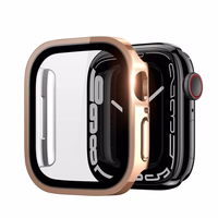 Rūdīta stikla korpuss Dux Ducis Hamo Apple Watch 44mm rozā krāsā