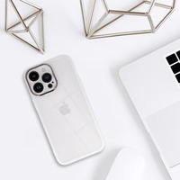 Viedtālruņa apvalks Iphone 13 Pro Max - balts caurspīdīgs