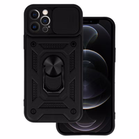 Slide Camera Armor viedtālruņa apvalks Iphone 12 Pro Max melns