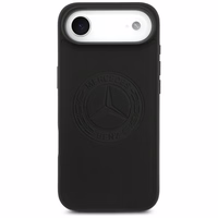 Mercedes Ādas Vintage Logo Magnētiskais Viedtālruņa apvalks iPhone Air - Melns