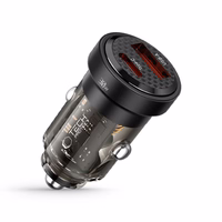 Tech-Protect CC30W automašīnas lādētājs USB-C PD 30W / USB-A QC 3.0 - melns