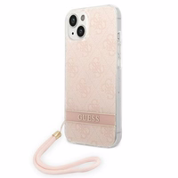 Guess GUOHCP14MH4STP iPhone 14 Plus 6.7 "rozā / rozā cietais apvalks 4G druka Siksna
