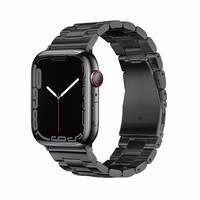 FORCELL F-DESIGN FA10 nerūsējošā tērauda siksniņa APPLE Watch 42 / 44 / 45 / 49 mm melna