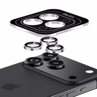 Benks Grūdinātais stikls Glass Warrior Metāla objektīva aizsargstikls kamerai Iphone 17 Pro/17 Pro Max (3 gab.) melns