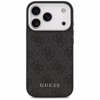 Guess 4G Classic Logo Magnētiskais viedtālruņa apvalks iPhone 17 Pro - melns