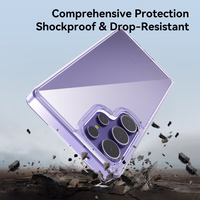 Rock Crystal Transparent Series Magnētiskais viedtālruņa apvalks Samsung Galaxy S25 pelēks