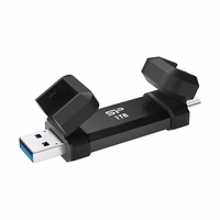 Silicon Power DS72 USB flash drive 1 TB USB Type-A / USB Type-C 3.2 Gen 2 (3.1 Gen 2) Black