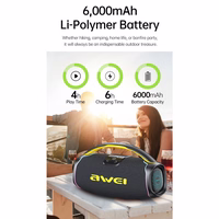 Bluetooth pārnēsājamie skaļruņi Awei KA16 60W melni