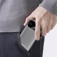 Dudao K31 10000mAh 22.5W PD Portatīvais lādētājs ar iebūvētu kabeli - pelēks