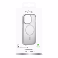 Puro Gradient magnētiskais silikona viedtālruņa apvalks iPhone 15 Pro - sudraba