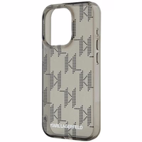 Karl Lagerfeld IML Mono KL Pattern & Cord viedtālruņa apvalks iPhone 15 Pro - melns