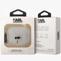 Karl Lagerfeld KLAP2HNIKTCT AirPods Pro 2 apvalks caurspīdīgs Ikonik Karl Lagerfeld