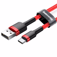Baseus Cafule USB kabelis USB-C 0,5m 3A sarkans