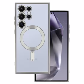 Viedtālruņa apvalks Magnētiskais sudrabains Samsung Galaxy S24