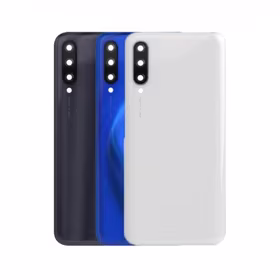 Aizmugurējais vāks saderīgs ar Xiaomi Mi 9 Lite balts (ar kameras lēcu) HQ