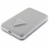 Guess Grained Triangle portatvais ladetajs ar MagSafe 5000mAh 15W USB-C - bess