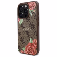 Guess GUHMP16XP4ROPEMCW iPhone 16 Pro Max 6.9" ciets vāciņš brūns 4G ziedu raksts MagSafe