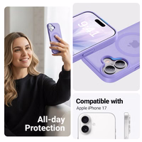 Crong Hybrid Matte Magnetic - MagSafe iPhone 17 maciņš (Lavender)