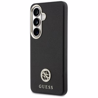 Guess maciņš Rhinestone Round Logo MagSafe for Samsung Galaxy S26 melns