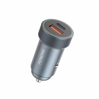 Auto lādētājs Foneng C16 30W USB-C/USB-A pelēks