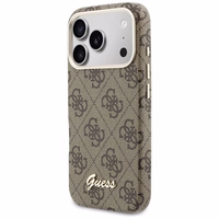 Guess 4G Script MagSafe futrālis iPhone 17 Pro Max - Brūns