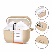 Tech-Protect silikona apvalks ar āķi Samsung Galaxy Buds 3 / 3 Pro - brūna