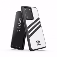 Adidas OR veidots apvalks PU Samsung Galaxy S20 Ultra - balta un melna