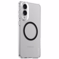 CARE by PanzerGlass Flagmanis Urban Combat melns viedtālruņa apvalks ar QI Samsung Galaxy S25 Edge - caurspīdīgs