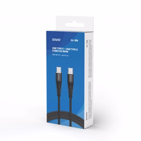 Savio CL-159 USB cable 1 m USB 2.0 USB C - USB C melns