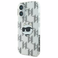 Karl Lagerfeld IML Choupette Head Electroplated viedtālruņa apvalks iPhone 16 - caurspīdīgs