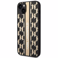 Karl Lagerfeld KLHCP14MPGKLSKW iPhone 14 Plus 6.7 "cietais apvalks brūns / brūns Monogrammas Svītra