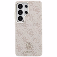 Guess maciņš 4G Rhinestone Round Logo MagSafe for Samsung Galaxy S26 Ultra rozā