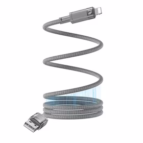 YESIDO MAGNETIC KABELIS  CA174 12W USB/LIGHTNING 1M 2.4A GREY