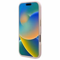 Guess 4G Logo Plate Magnētiskais viedtālruņa apvalks iPhone 16 - rozā