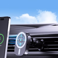 Dudao FW11 automašīnas tālruņa turētājs ar 15W indukcijas lādētāju gaisa ventilācijai / paneļim - melns