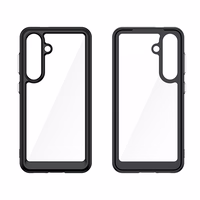 Kosmosa apvalks ar gēla rāmi Samsung Galaxy S25 - melns