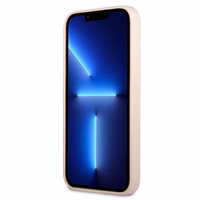 Guess GUHCP13MSLTGP iPhone 13 6.1" rozā cietais apvalks silikona trīsstūris