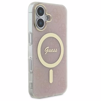Guess IML 4G MagSafe viedtālruņa apvalks iPhone 16 - rozā