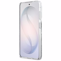 Guess maciņš IML Leopard Print Triangle MagSafe for Samsung Galaxy S26 melns