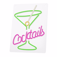 Neon PLEXI LED COCKTAILS rozā zaļš FPNE02X Forever Light