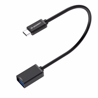 Wozinsky WOTGY1S USB-C 3.0 (vīriešu) - USB-A 3.0 (sieviešu) OTG adapteris - melns