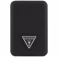 Guess Grained Triangle portatvais ladetajs ar MagSafe 5000mAh 15W USB-C - melns